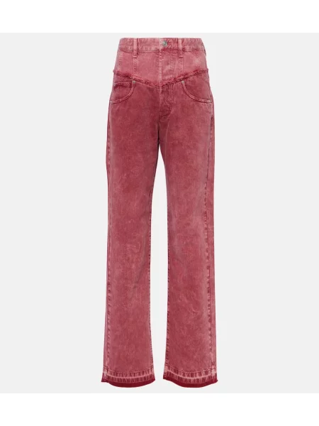 Blugi drepți Isabel Marant roz