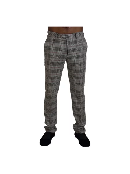 Skinny sweter Bencivenga w kratkę szary