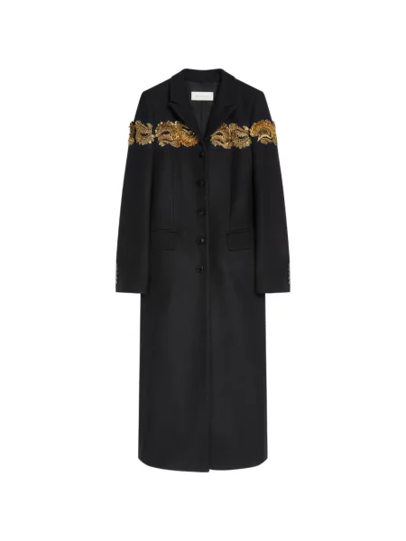 Palton Dries Van Noten de lână negru