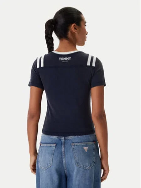 Tommy Jeans Majica temno / bela modra