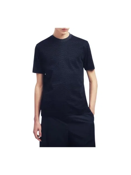 Koszulka Emporio Armani z krótkim rękawem niebieska