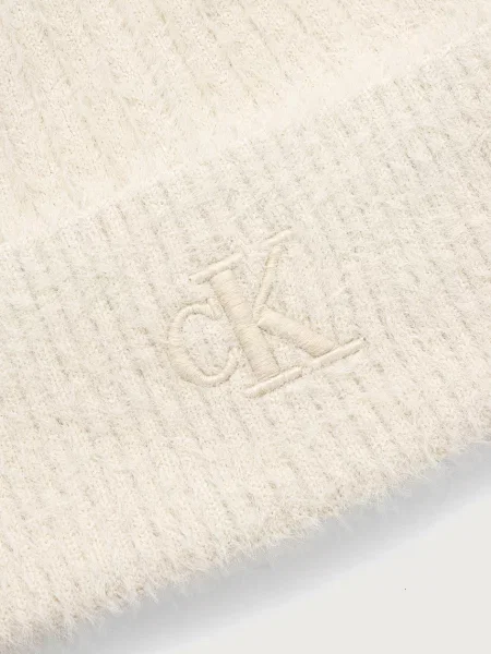 Calvin Klein kapa s cofom z viskozo bež