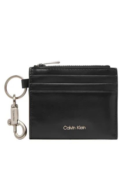 Calvin Klein Etui na karty kredytowe Raised Cardholder W/ Clip czarny