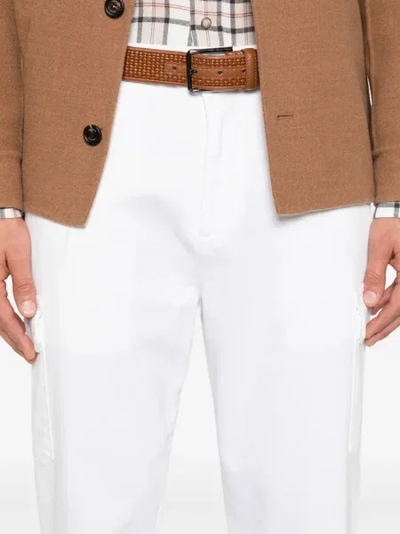 Pantaloni cargo Eleventy alb