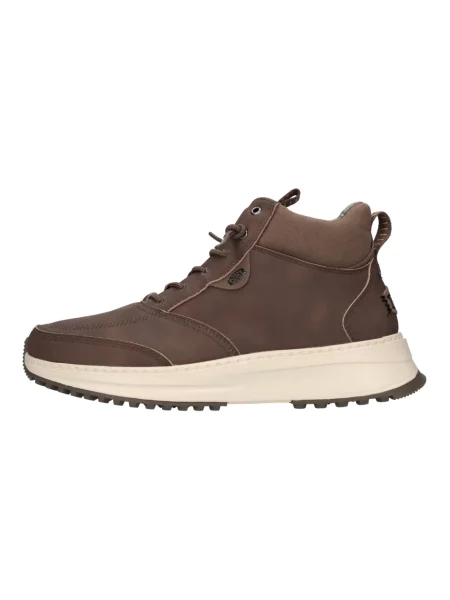 Sneakersy Hey Dude skórzane klasyczne brązowe