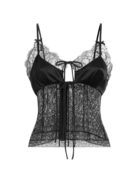 Top Dolce & Gabbana din dantelă negru