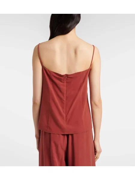 Top Max Mara de mătase maro