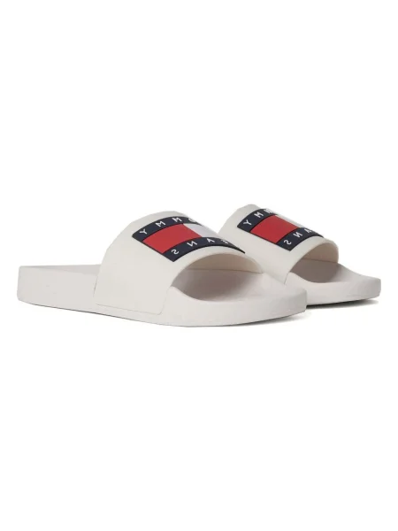 Tommy Jeans Flag Pool Slide Ess ecru dámske žabky biela