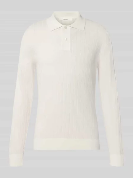 Koszulka polo o kroju regular fit z czystej bawełny model TORINO' Selected biała