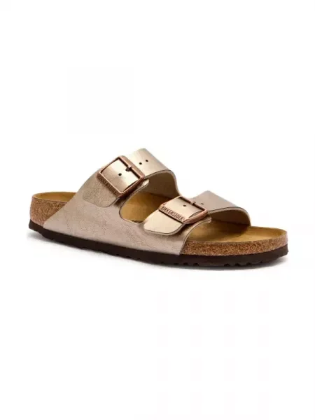 Birkenstock Papucs Arizona BF bőr hozzáadásával barna