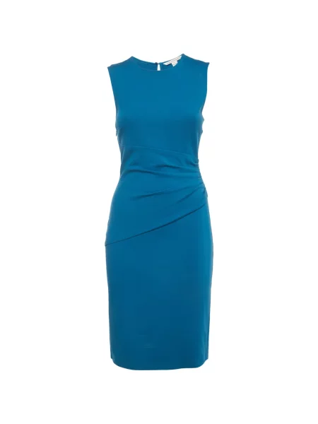 Rochie mini Dvf Diane Von Furstenberg fără mâneci drapată albastru