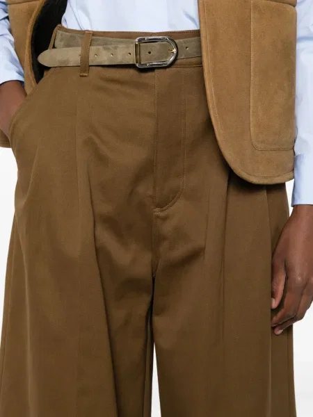 Pantaloni Soeur plisate maro