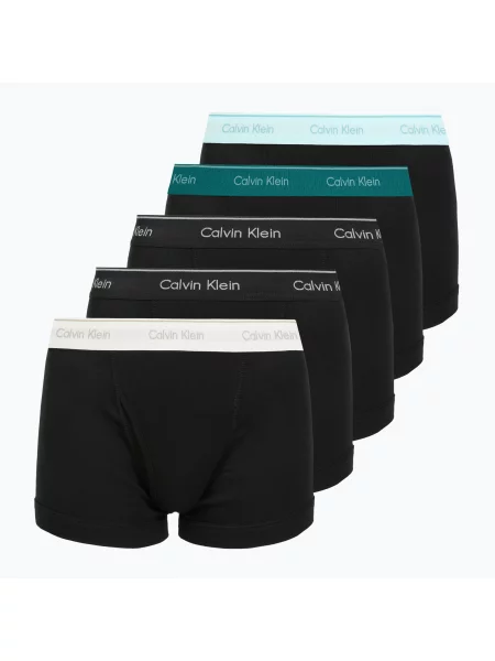 Calvin Klein Underwear Boxerky nebesky modrá / smaragdová / pastelovo ružová biela čierna