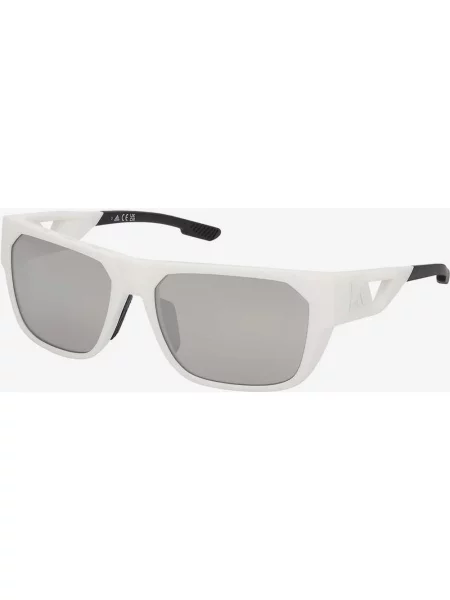 Okulary adidas Sport z lustrzanymi soczewkami białe