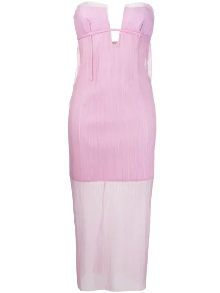 Rochie Krizia de mătase de costum roz