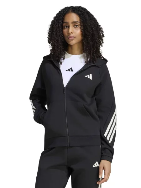 ADIDAS SPORTSWEAR Športová mikina čierna biela