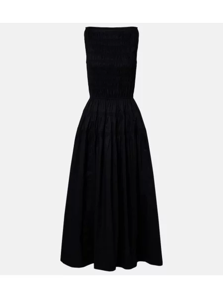 Sukienka midi Dôen do kolan popelinowa garniturowa czarna