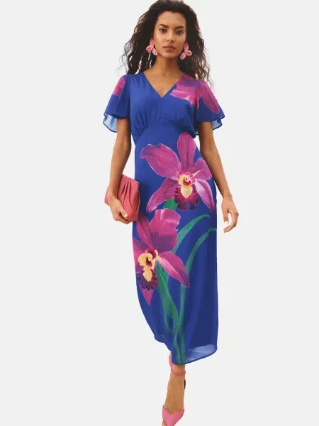 Love & roses Rochie / galben / verde / lila albastru
