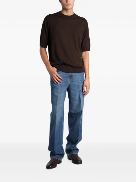 Tricou Ballantyne tricotate maro