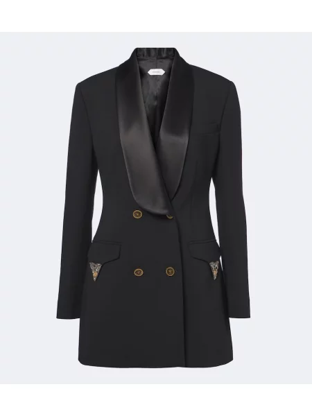 Geacă Versace de lână negru