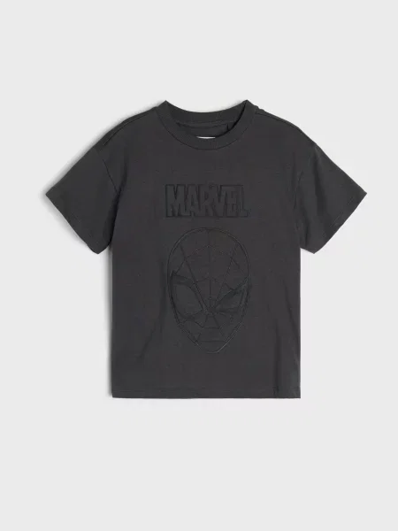 Sinsay loose tričko s potiskem Spider-Man šedá