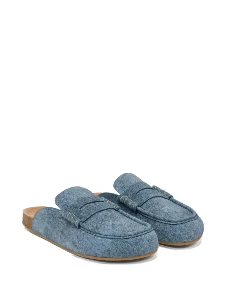 Papuci tip mules Jw Anderson fără toc albastru