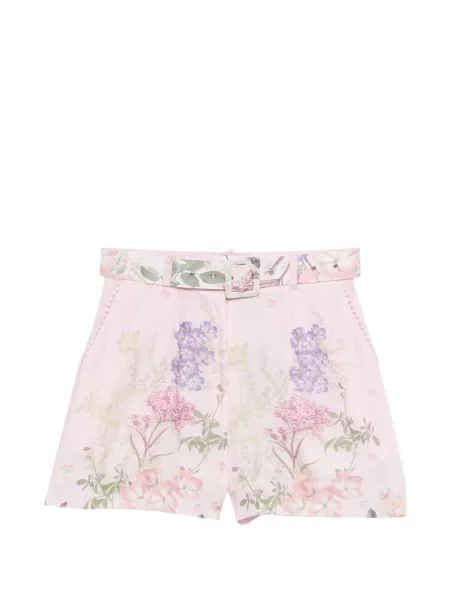 Pantaloni scurți Charo Ruiz Ibiza cu model floral cu imagine roz