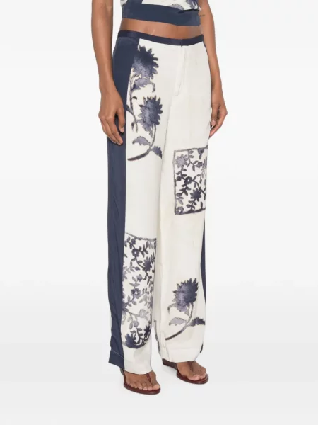 Pantaloni Sir cu model floral cu imagine