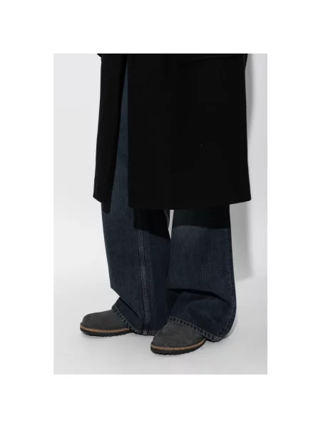 Botki Birkenstock skórzane szare