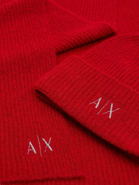 Armani Exchange Шапка/шарф червоний