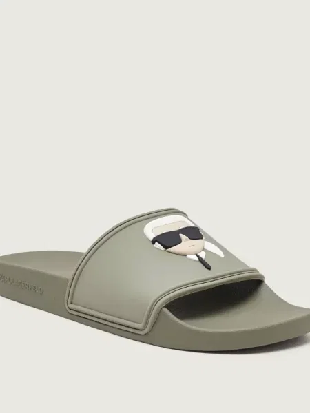 KARL LAGERFELD Papucs Szürke zöld