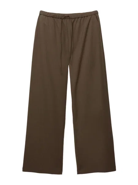 Pull&Bear Pantaloni maro alb