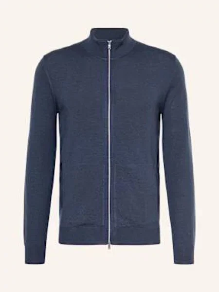 Reiss Kardigan Hampshire Z Wełny Merino blau niebieski