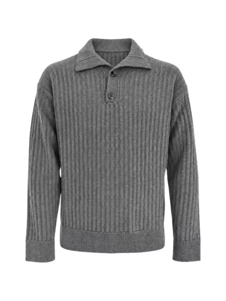 Tricou polo Franzese Collection tricotate gri