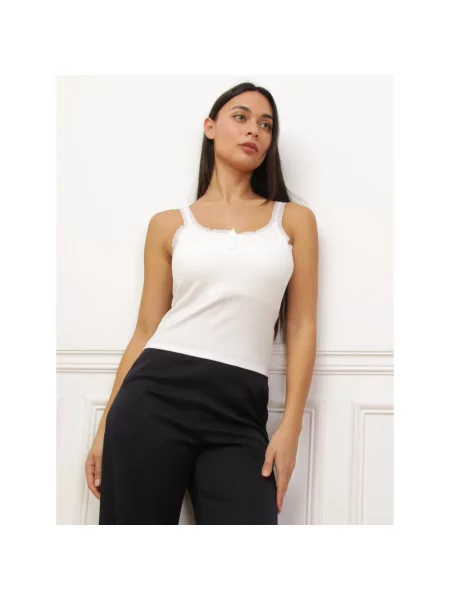 Top La Modeuse alb