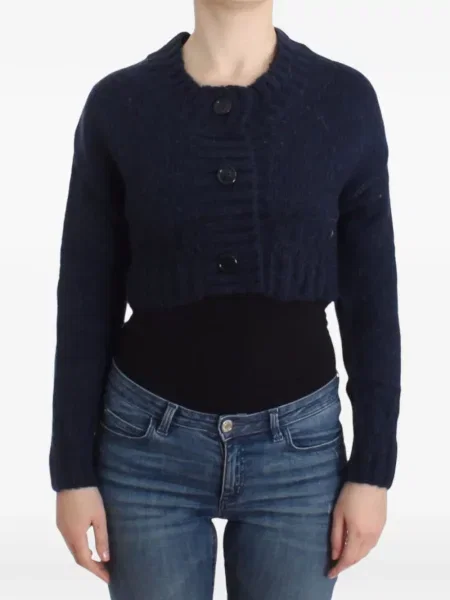 Decupat cardigan John Galliano albastru