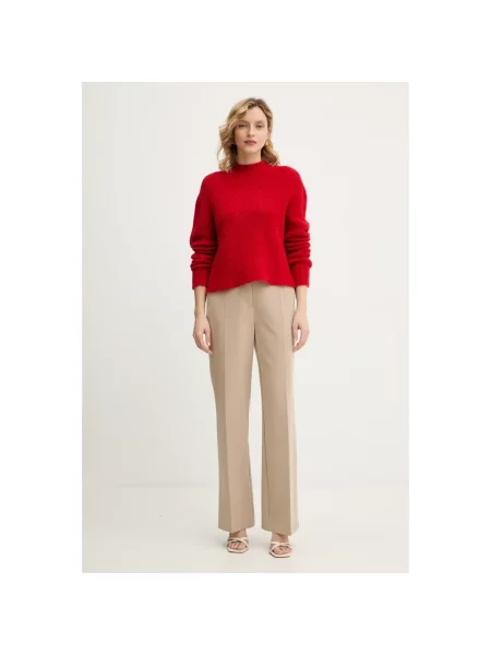 Sweter Twinset wełniany czerwony