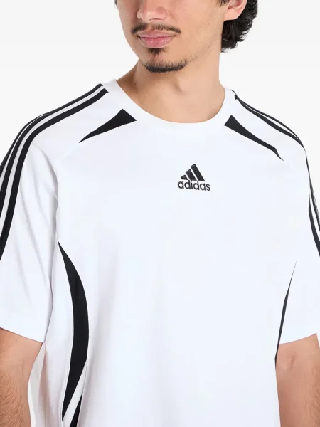 Бягане тениска Adidas с леопардов принт от джърси черно