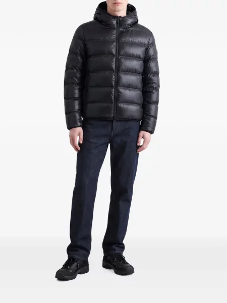 Geacă cu puf Moncler cu glugă negru