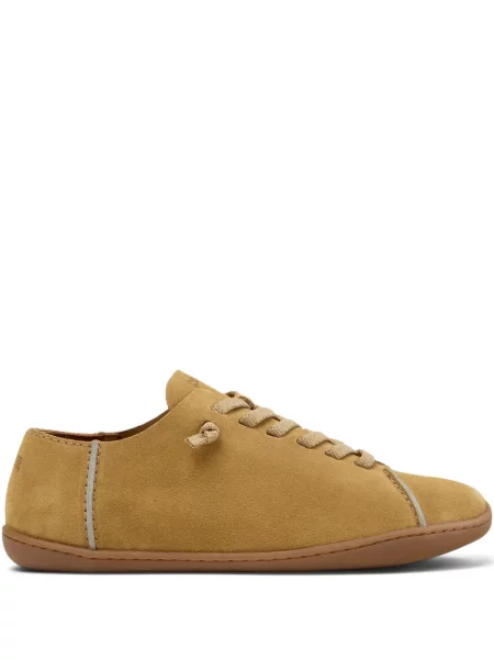Sneakerși Camper cu șireturi din piele de căprioară maro