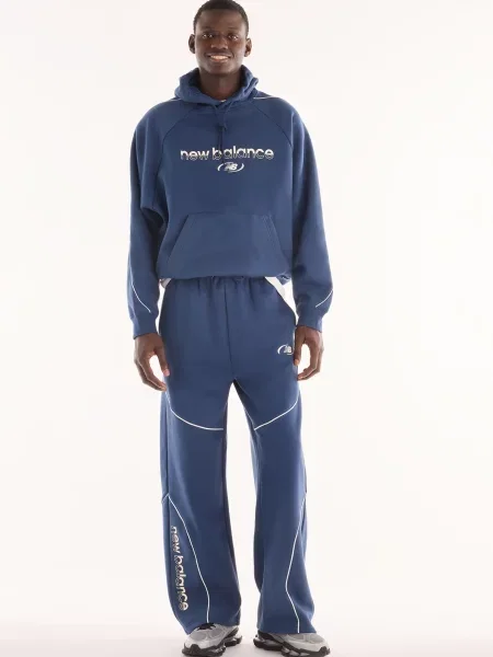 Флисовые спортивные штаны New Balance синие