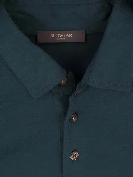 Polo Zanone de lână verde