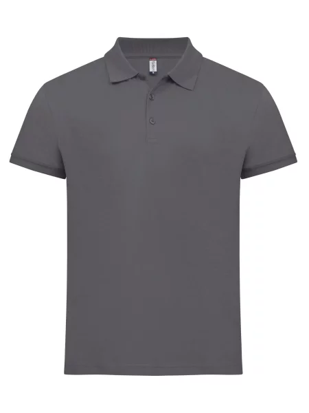 Clique Classic Lincoln S/S Polo – Nowoczesny krój – Metal Grey szara