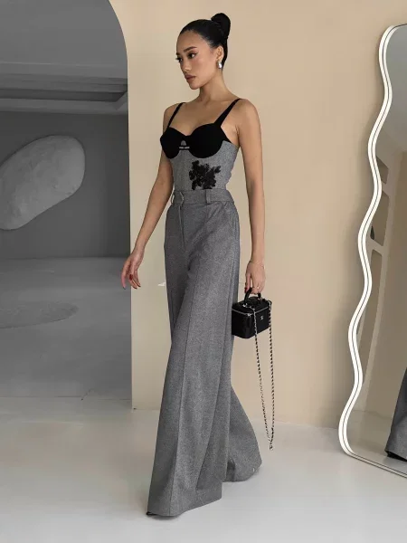Брюки Jadone Fashion серые