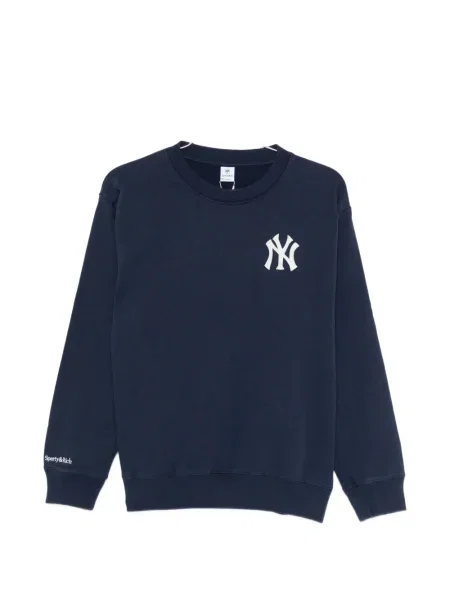 Hanorac Sporty & Rich cu broderie albastru