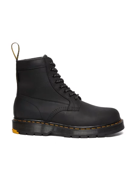 Кожени кубинки Dr. Martens Trinity с равна подметка с изолация черно