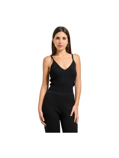 Dzianinowy top Armani Exchange czarny