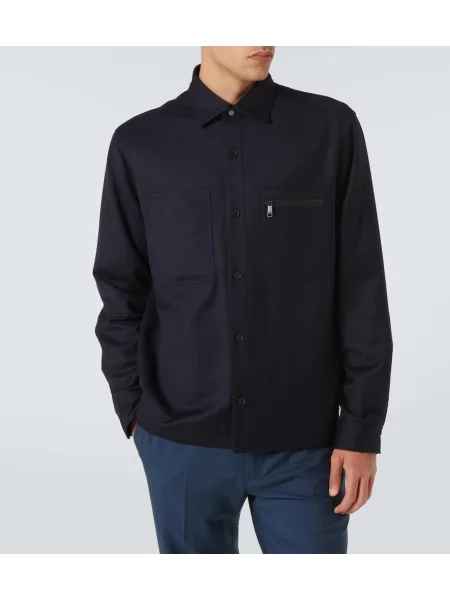 Geacă Zegna de lână albastru