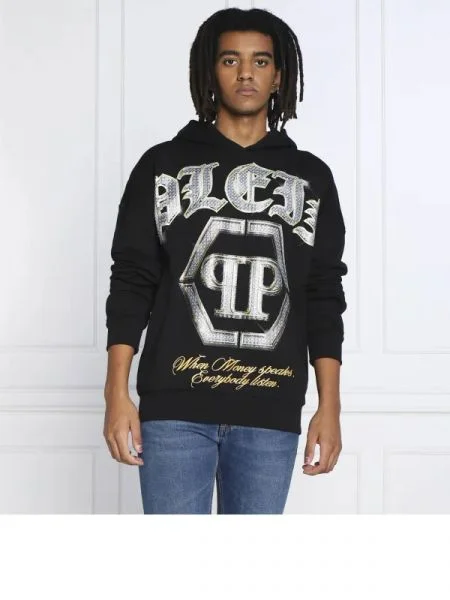 Philipp Plein Hanorac | Relaxed fit negru