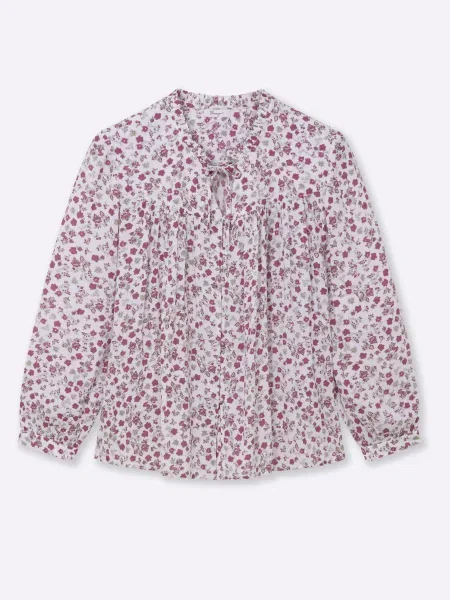 SHEEGO Bluză ecru / iarbă / mov închis verde